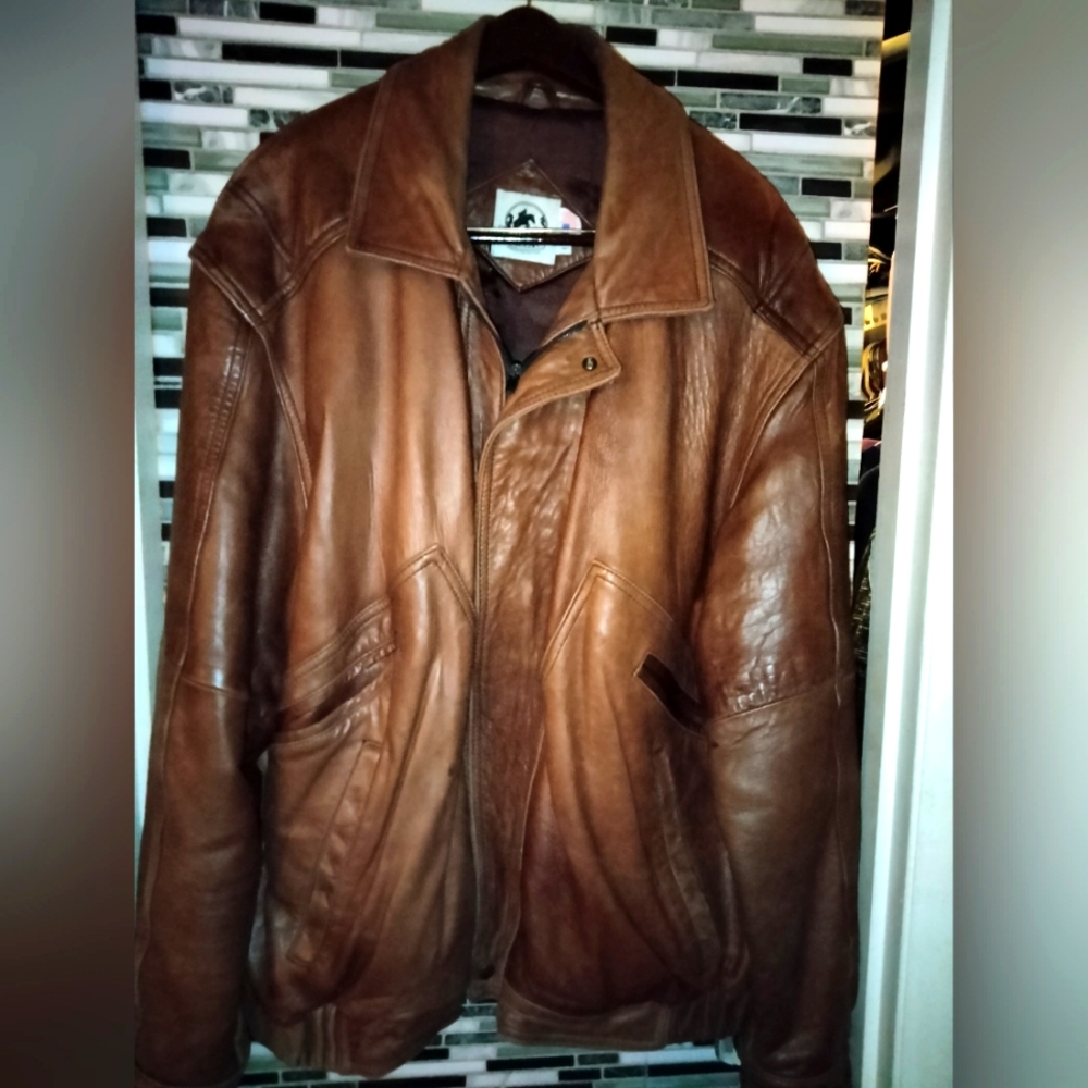 Vtg Saddlery Bomber Jacket XL